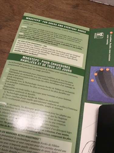 NIKKEN MAGSTEPS MAGNETIC INSOLES #2021 MEDIUM 7-12  NEW IN PACKAGE