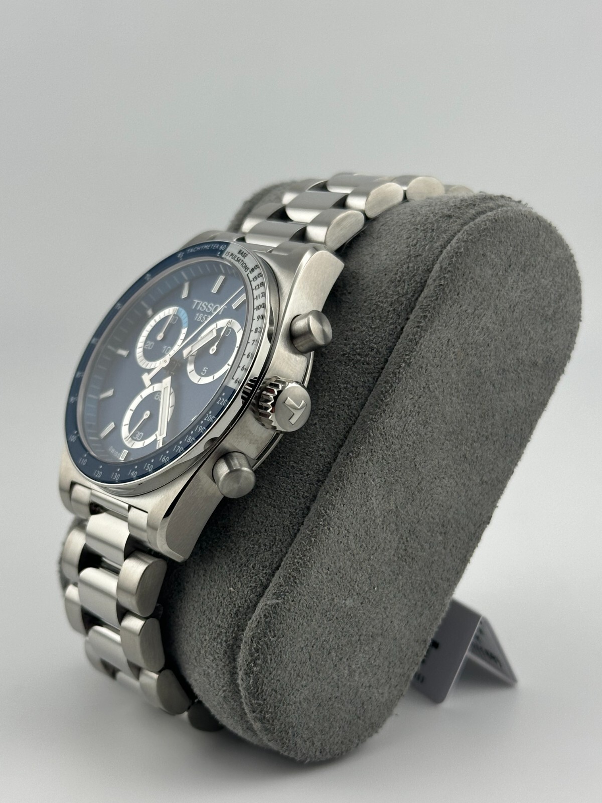 Pre-owned Tissot Pr516 Chronograph 40 Mm Ss Quartz Blue Dial Watch T149.417.11.041.00