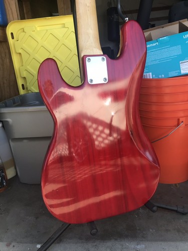 Bridgecraft Red Bass Guitar