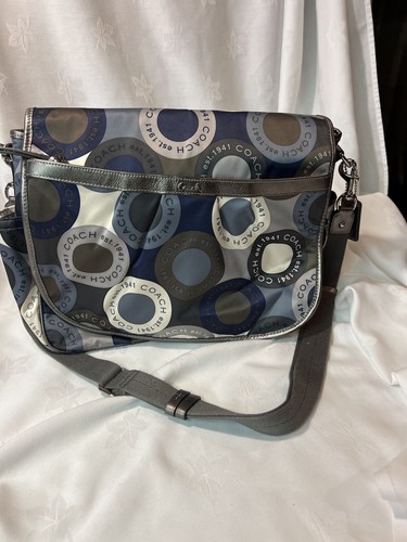 Coach Messenger/Diaper Bag G1176-f18377 Blue Purple Gray