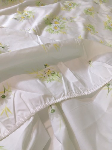 VTG CANNON MONTICELLO 2 PC ~Flat Fitted SHEET SET~ Crisp & Clean ~ MINT!