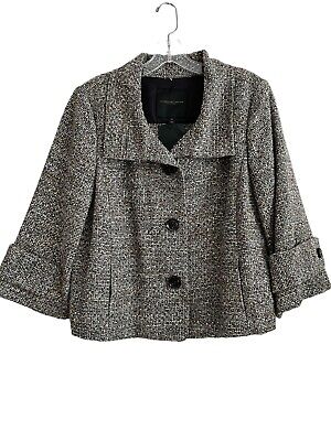 NWT Classiques Entier Jacket Blazer Women Size XL Boucle Tweed 3 Button Collared