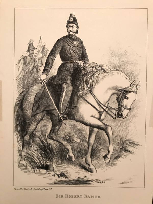 Sir Robert Napier - Cassel'S British Battles - Lithographie - 1880