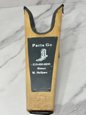 VTG Wooden Boot Jack  Boot Puller Shoe Remover Paris Go West Hollywood CA