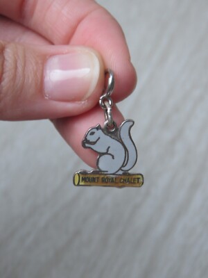 VTG Sterling Silver Mount Royal Chalet Squirrel Montreal Quebec Canada Charm