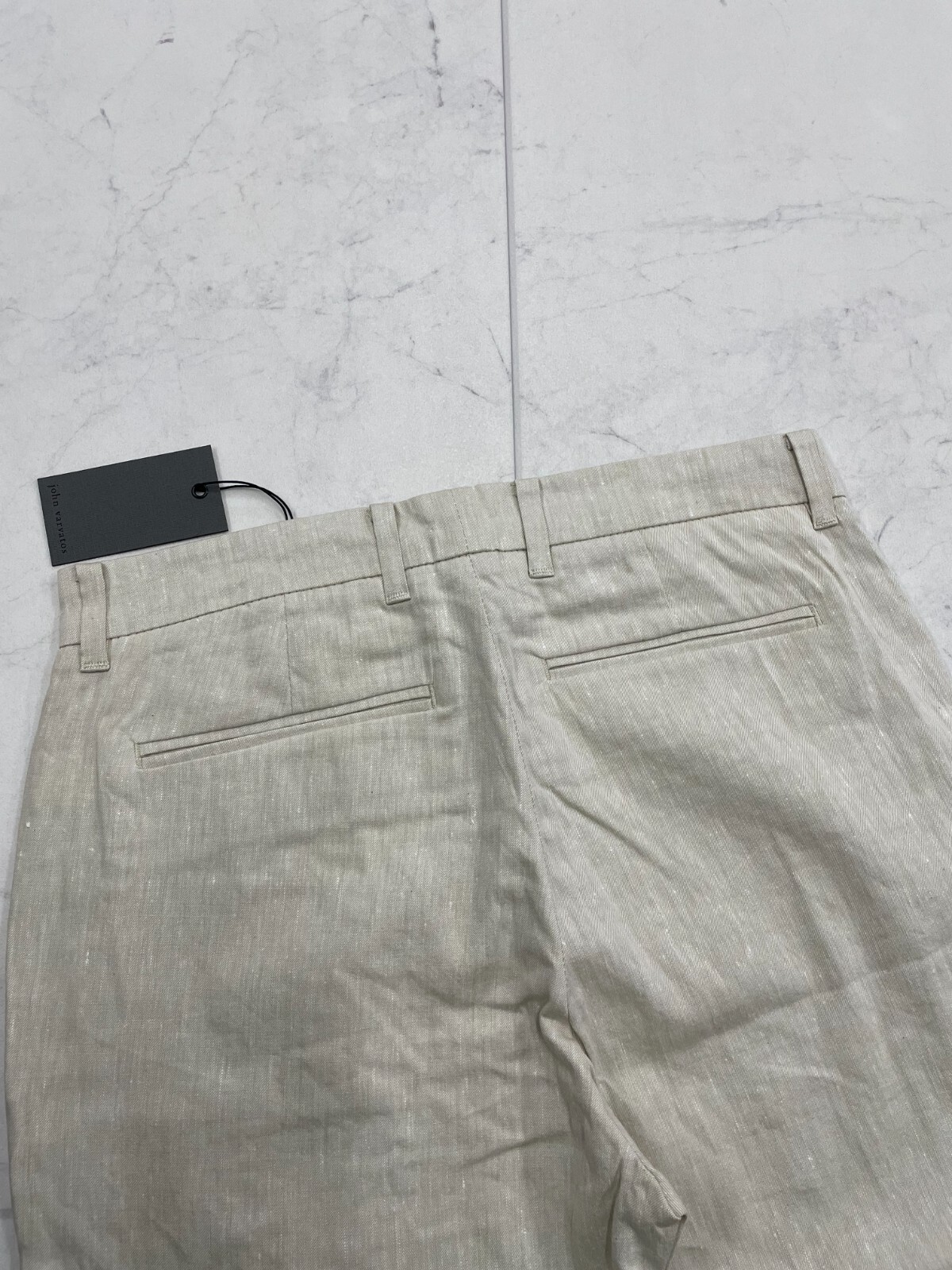 Pre-owned John Varvatos $698  Mercer Pants In Macadamia Size:46