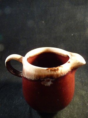 Vintage McCoy Brown Drip Creamer 7020