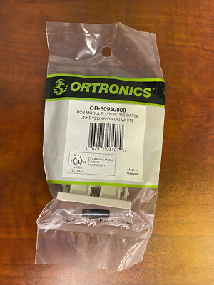NEW Legrand Ortronics OR-60950008 CAT5e 1 Port RJ45 Jack Color: Fog White