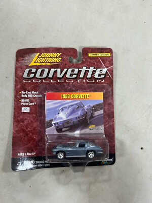 1/64 JOHNNY LIGHTNING Blue 1963 CORVETTE Collection Limited Edition NEW D18