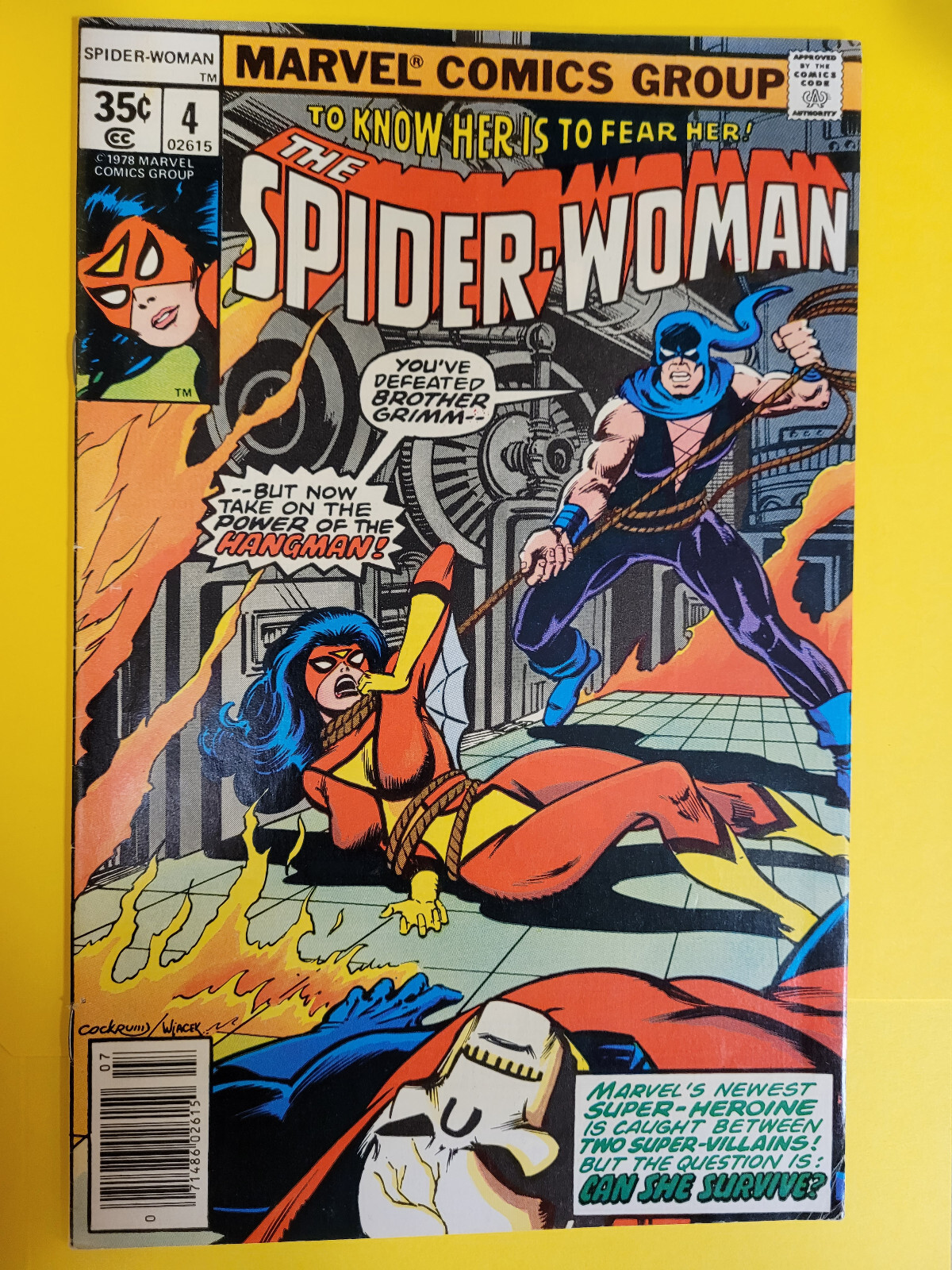 VTG SPIDER WOMAN 1978 Comic Book Issue #4 MARVEL Comics Vibrant