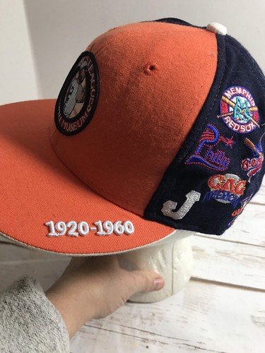 Negro League Baseball Museum Fitted Hat 7 1/4 Stitch Embroidery Orange