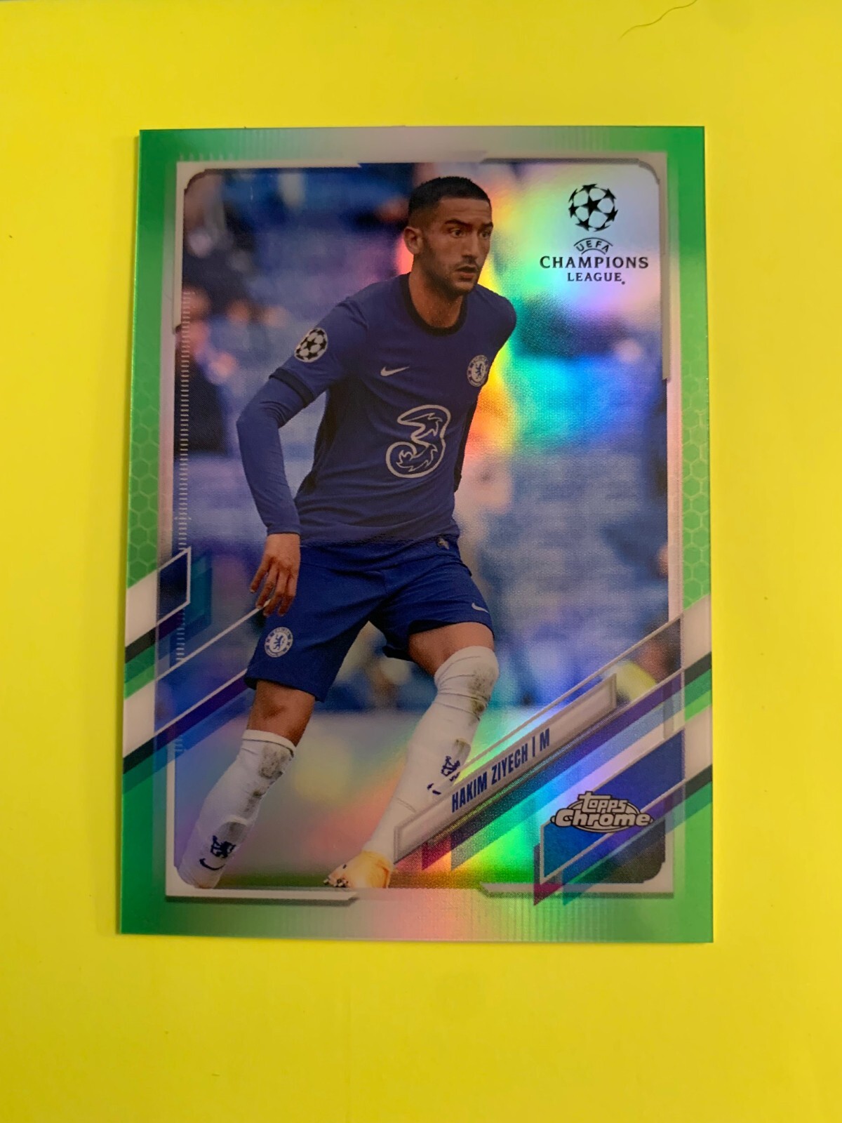 2020-21 TOPPS CHROME HAKIM ZIYECH 32/99 GREEN REFRACTOR