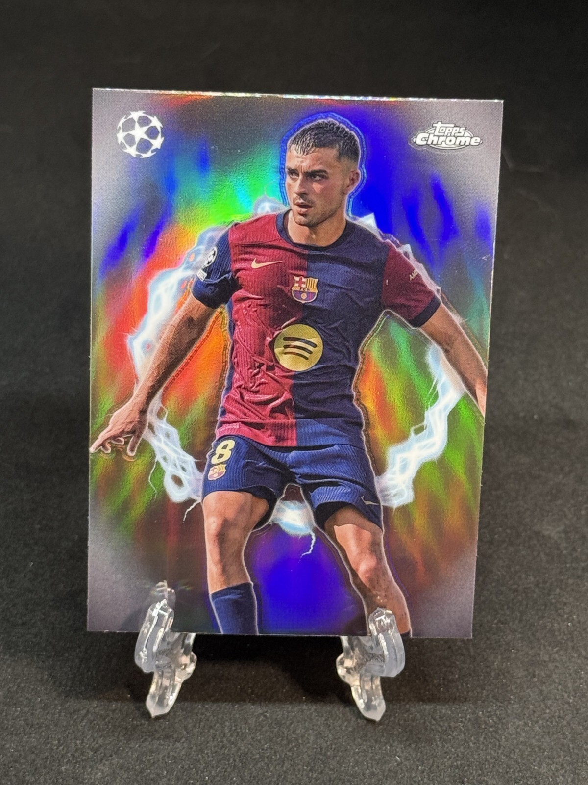 2024-25 Topps Chrome UEFA Pedri Barcelona Circle Of Power