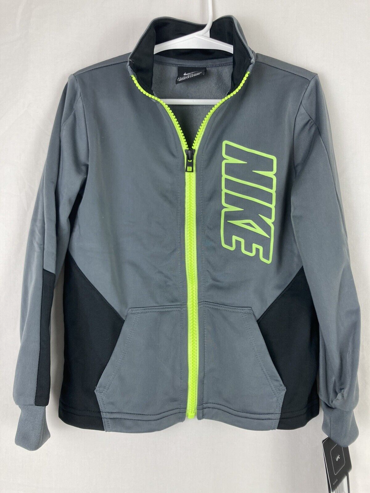 Nike Tracksuit Set Full Zip, Black Gray Neon Green Size 4T 3-4yrs old NWT |  eBay