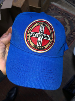 SCHWINN Bicycle  HAT UNIQUE QUALITY SEAL LOGO ON  BLUE HAT. NEW CONDITION