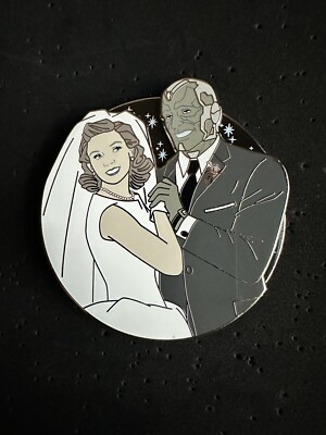 Marvel Wandavision Wanda Maximoff Vision Black and White Fantasy Pin