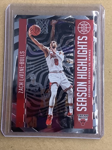 Zach LaVine 2020-21 Panini Illusions Season Highlights #22 Chicago Bulls A-40