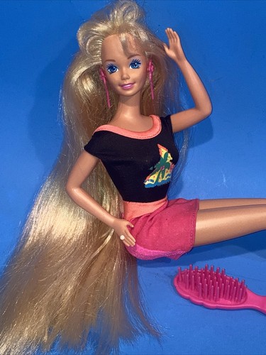 バービー　Glitter Hair Barbie 1993 ヤシの木、スタンド付 バービー Glitter Hair Barbie 1993 ヤシの木、スタンド付