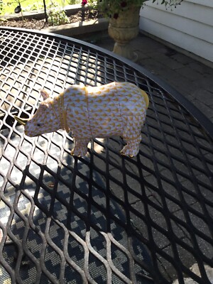 Butterscotch Herend Rhino