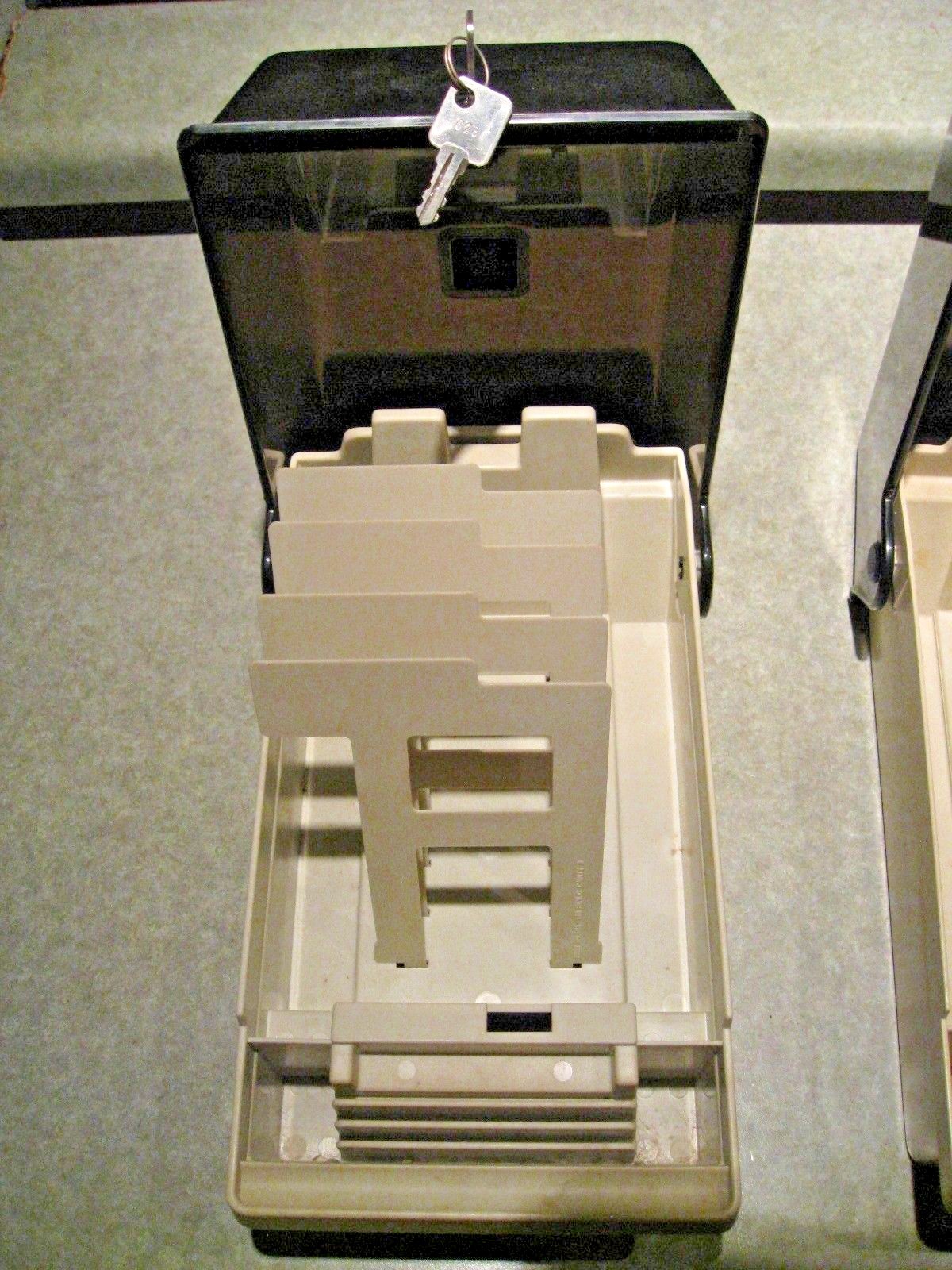 2 Vintage Floppy Disk Storage Cases with Keys, Micro Computer Accessories