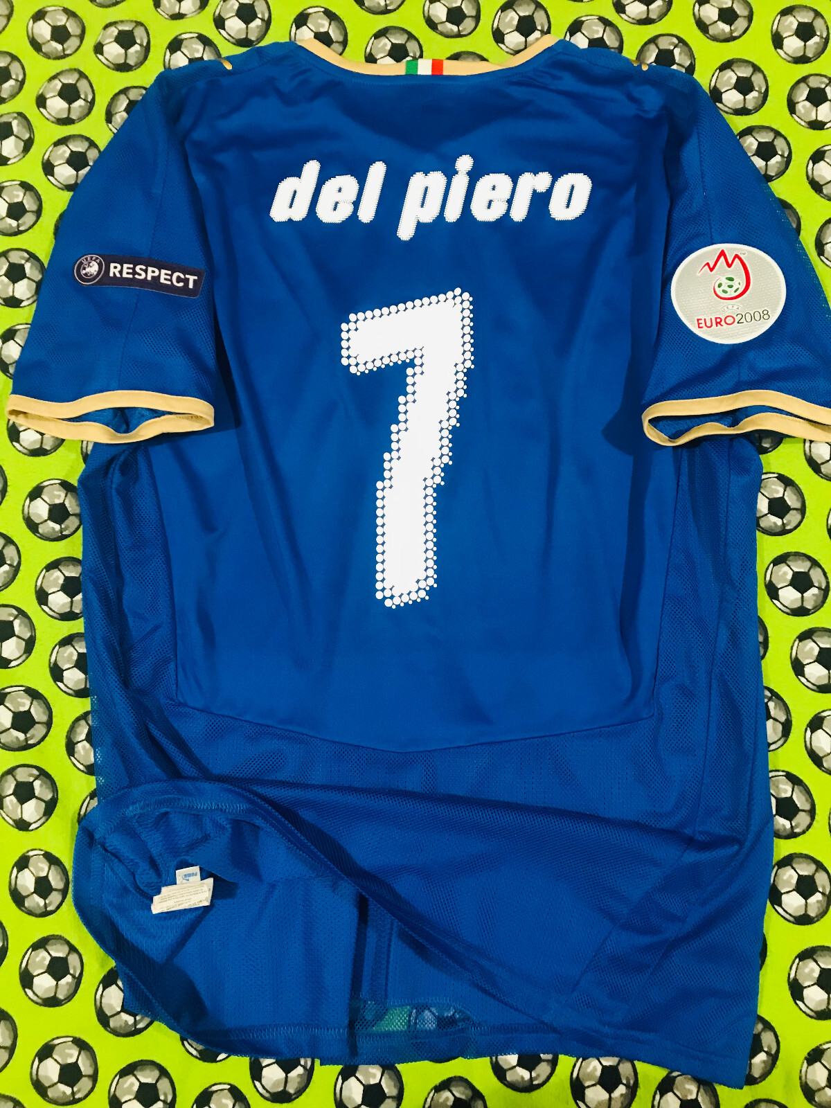 PUMA 2003 イタリア代表ユニフォーム DEL PIERO M 青 7 PUMA 2003 イタリア代表ユニフォーム DEL PIERO M 青 7