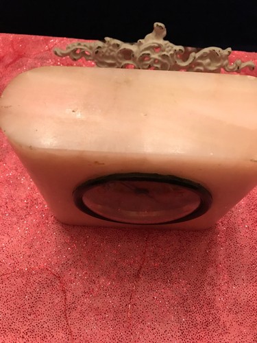 Estate Antique Solid Marble Wind-up Clock/Still Works