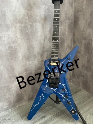 Custom Dimebag Darrell Signature Model Electric Guitar Blue Lightning