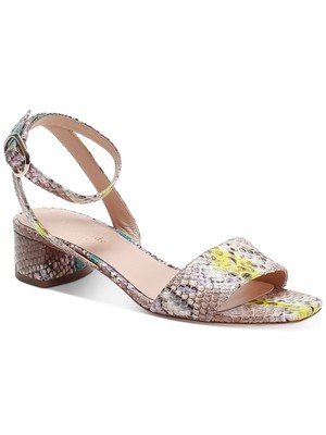 KATE SPADE NEW YORK Женские Желтые Кожаные Сандалии Lucia Snakeskin Slip On 8.5 B