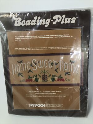 New Paragon Beading Plus Embroidery Kit Home Sweet Home #1054