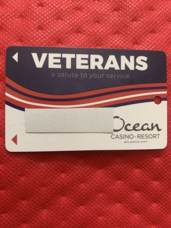 Ocean Casino Resort Veterans Players Card Previous Design Rewards Program 12/21