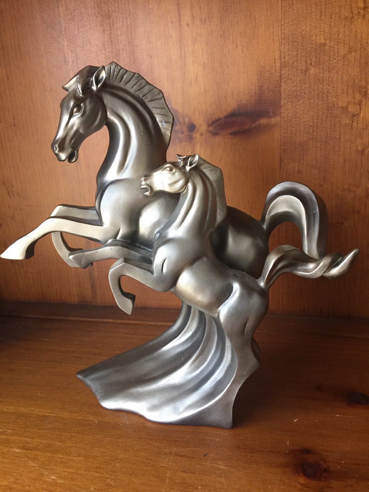 Vintage HORSE & FOAL Colt Filly Statue Figurine UNIQUE ONE OF A KIND ? 8/8 ??m17