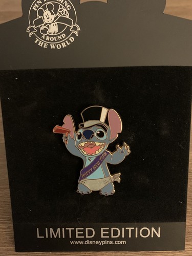 Disney Shopping Stitch Happy New Years Baby 2006 Pin LE 500