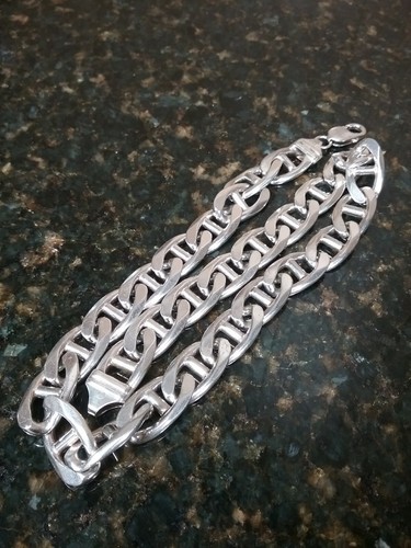 Men's Heavy OMEGA Chain 925 Sterling Silver Necklace 22