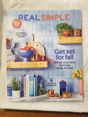 Real Simple Magazine September 2024 Get Set for Fall Breakfast Recipes