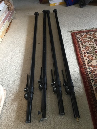 MANFROTTO AUTO POLE * LOT OF FOUR * Black 6’7” To12’2” Very Nice Used Condition