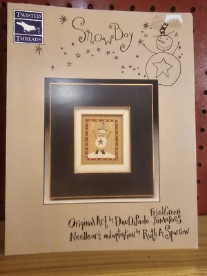 VTG Twisted Threads Snow Boy CrossStitch Pattern c 2002