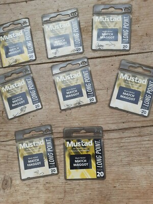  Mustad spade end hooks size 20