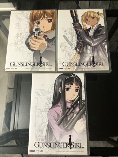 Gunslinger Girl Vol 1-3 Anime DVD Lot Set Gunslinger Girl Vol 1-3 Anime DVD Lot Set