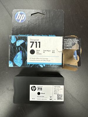 HP 711 38-ml Black DesignJet Ink Cartridge CZ129A for T120 T520