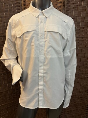 Coolibar XXL 2XL Long Sleeve Button up White UVA Sun Protection UPF 50+ NWT New