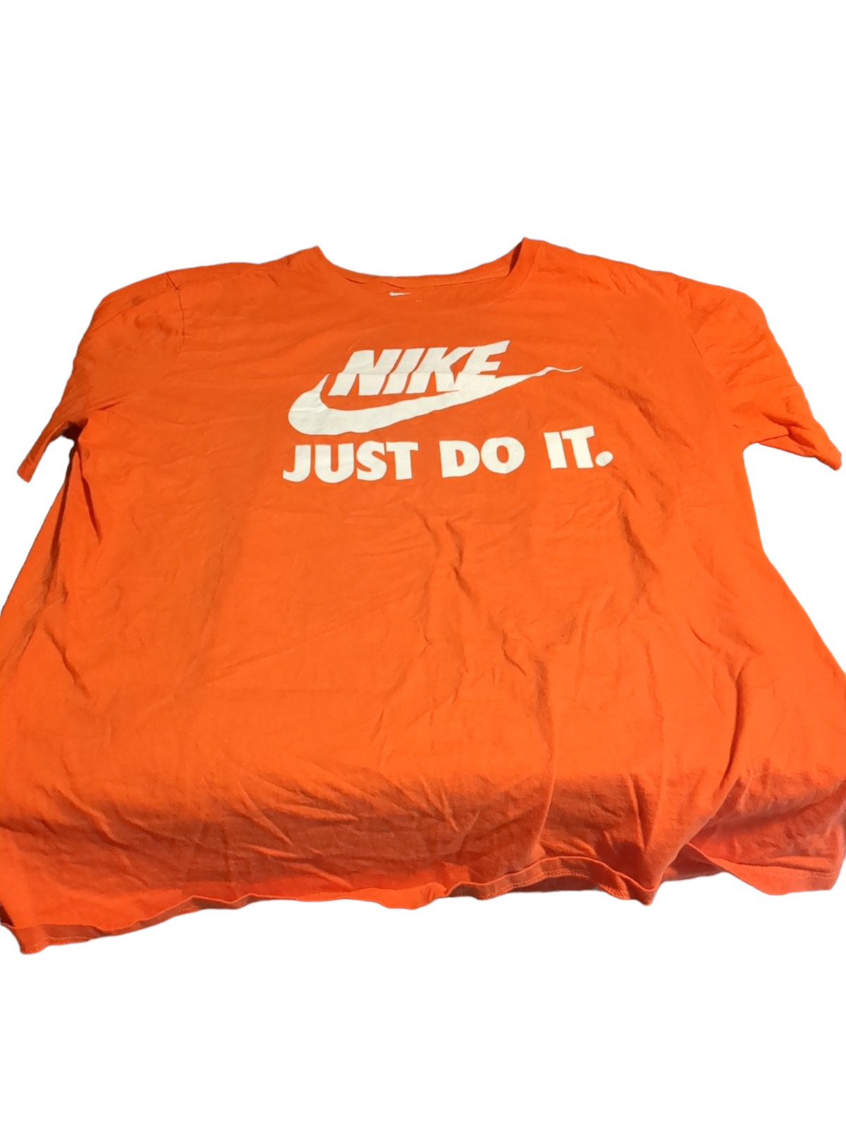 Nike Just Do It Dri Fit Athletic Cut Men s Orange Short Sleeve T