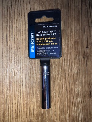 1/4  Drive 11/32  Deep Socket 6 PT