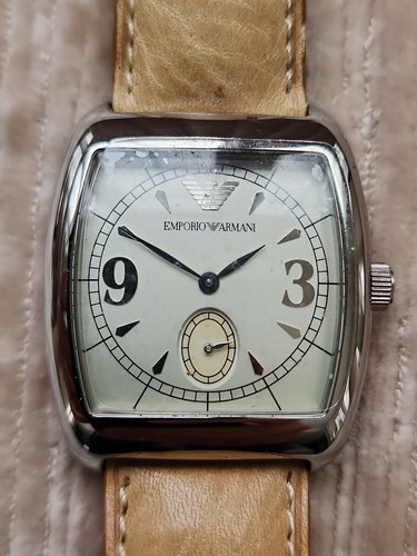 Emporio Armani Analog ベージュ/バーガンディ レザーWatch $_57.JPG?set_id=8800005007