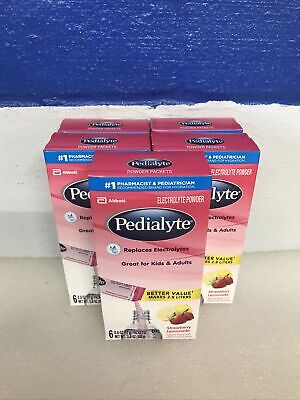 Pedialyte Strawberry Lemonade Electrolyte Powder .6oz 30 Total Packets 2/25 New