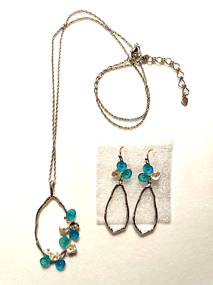 Michael Michaud Silver Seasons Drift Away Necklace and Earrings Set Retail 230