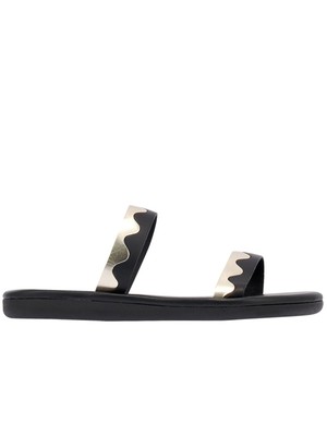 

ANCIENT GREEK SANDALS Женские черные/платиновые сандалии Paralia Slip On Slide, Черный, PARALIA