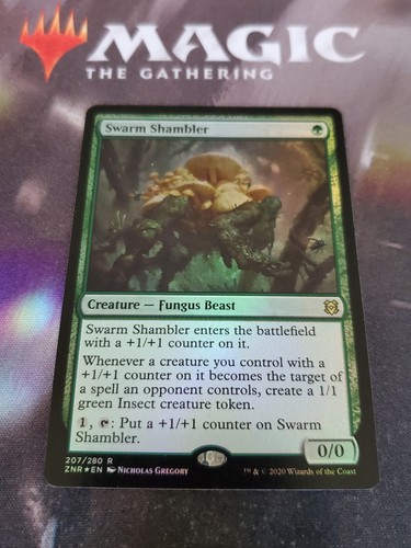 Swarm Shambler 2x FOIL ZNR MTG Zendikar Rising Rare MINT green Swarm Shambler 2x FOIL ZNR MTG Zendikar Rising Rare MINT green