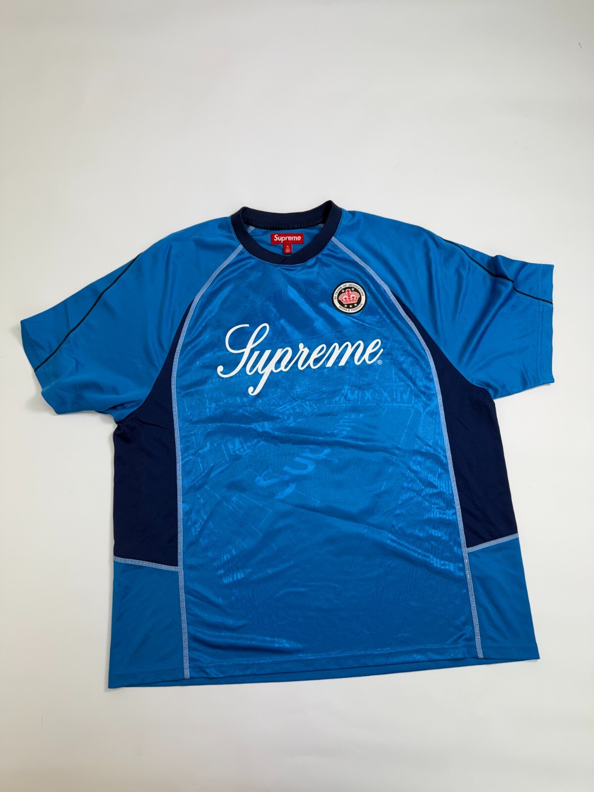 Supreme Jacquard Soccer Jersey Blue - BRAND NEW - SIZE XL