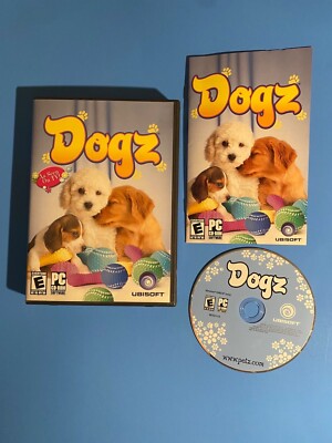 Dogz pc Game cd-rom virtual petz case manual disc 2006 for windows 2000 XP