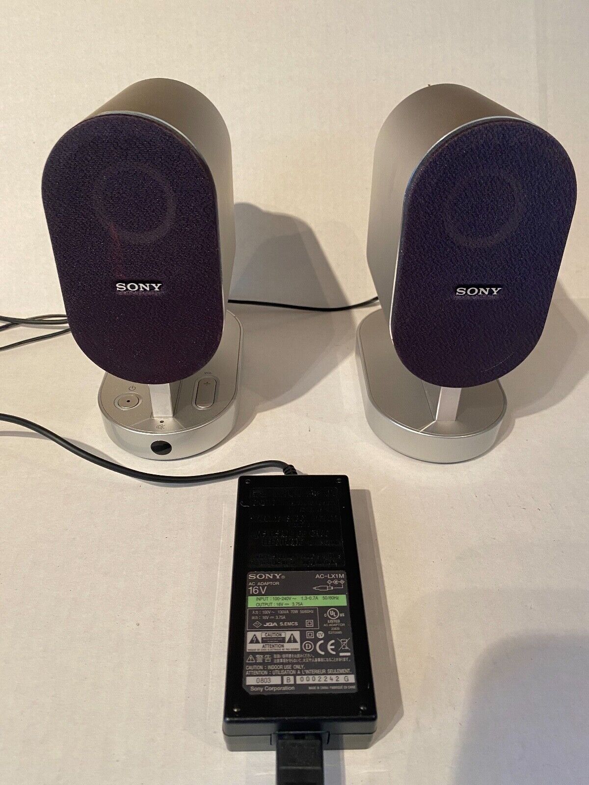 SONY SRSZX1 Stereo Speakers: SRS-ZX1 Rare With Original SONY SRSZX1 Stereo Speakers: SRS-ZX1 Rare With Original